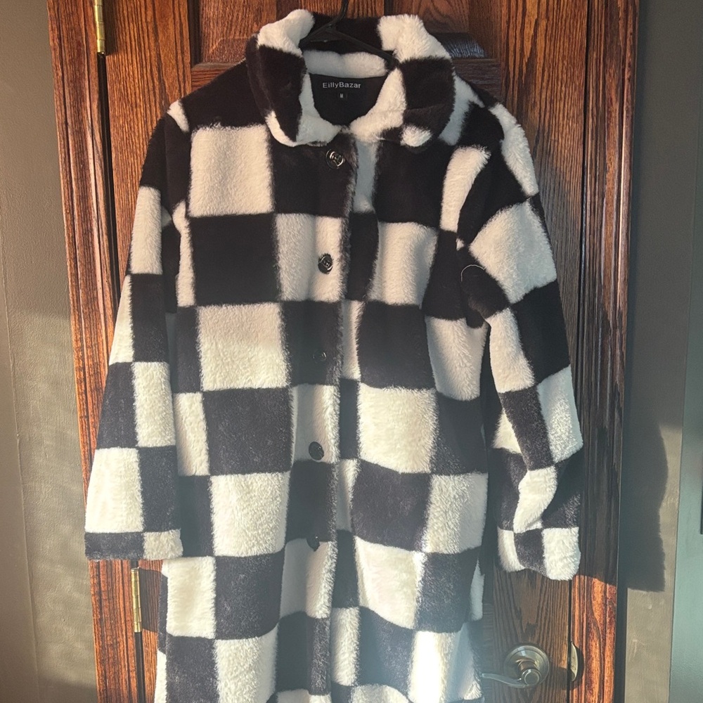 NWOT — Eilly Bazar — Checker Coat